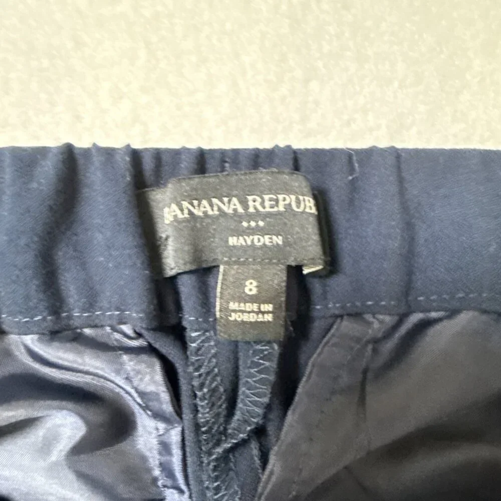 Banana Republic Womens‎ Hayden Pull On Pants size 8 Navy Blue With Pockets